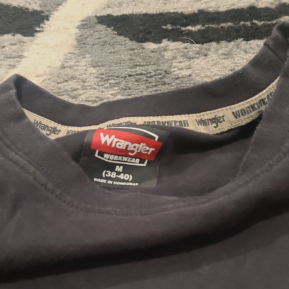 Wrangler Workwear Men's Black T-Shirt Size Medium 100%cotton - Picture 3 of 7